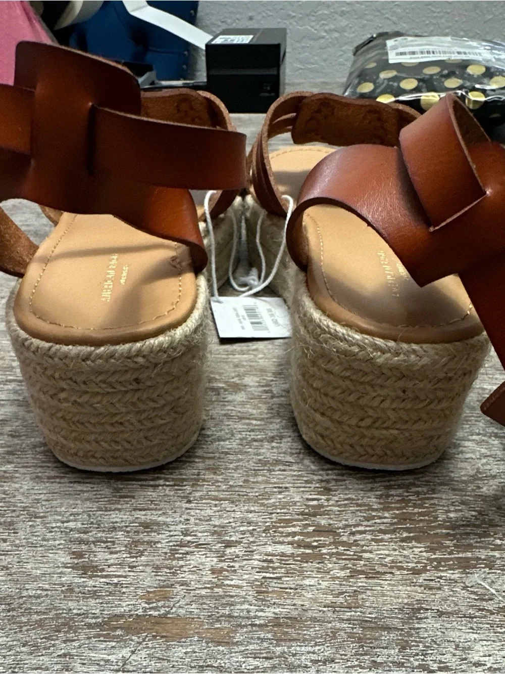 American Eagle Outfitters NWT Cognac Woven Espadrille Sandal